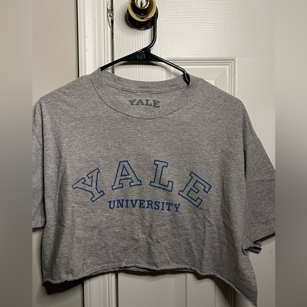 Grey Yale Cropped Tee